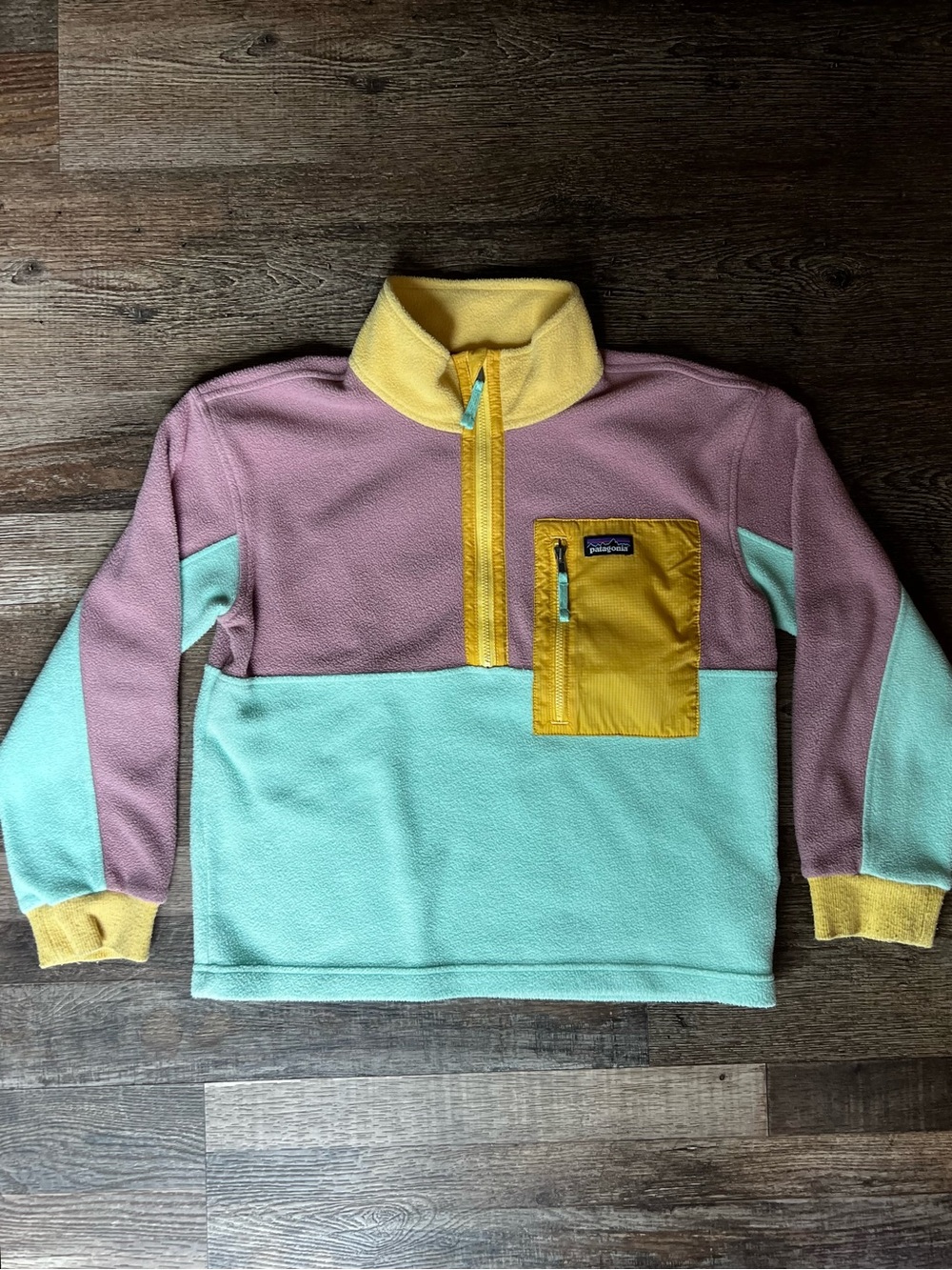 Patagonia Kids Microdini Half-Zip Pullover - Evening Mauve